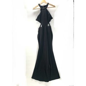 Gorgeous Women's Formal Dress Size S Black Satin Backless Long Gown